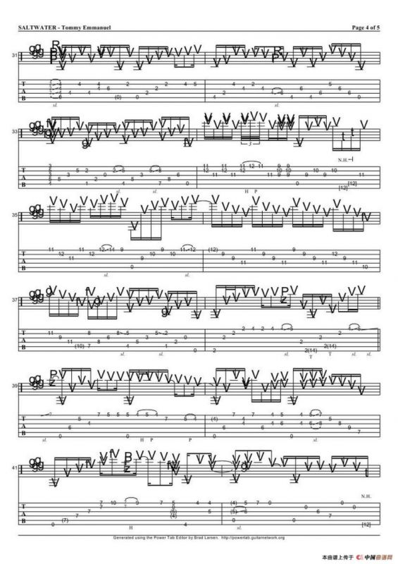 tommy emmanuel： saltwater（指弹吉它）