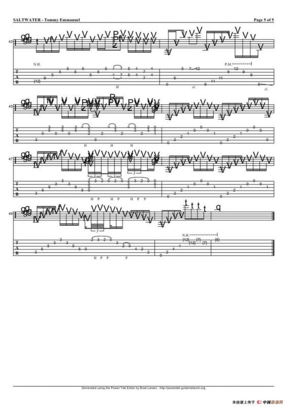 tommy emmanuel： saltwater（指弹吉它）