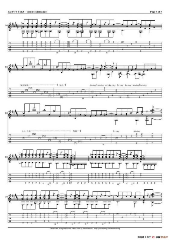 tommy emmanuel： rubys eyes（指弹吉它）