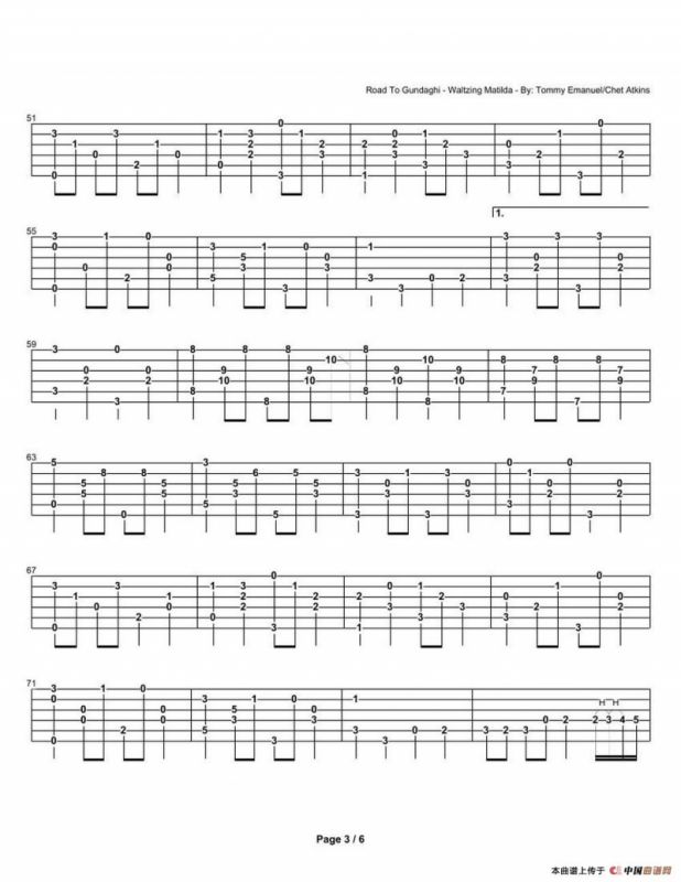 tommy emmanuel： road to gundaghi waltzing matilda（指弹吉它）