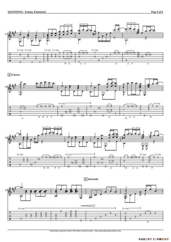 tommy emmanuel： questions（指弹吉它）