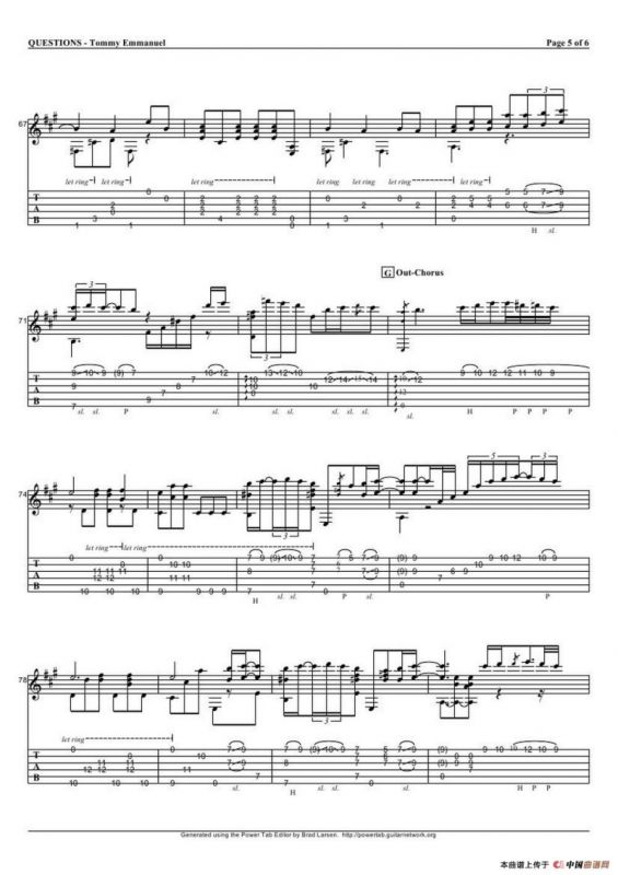 tommy emmanuel： questions（指弹吉它）