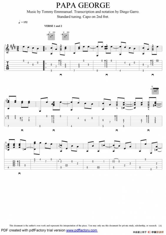 tommy emmanuel：papa george（指弹吉他）