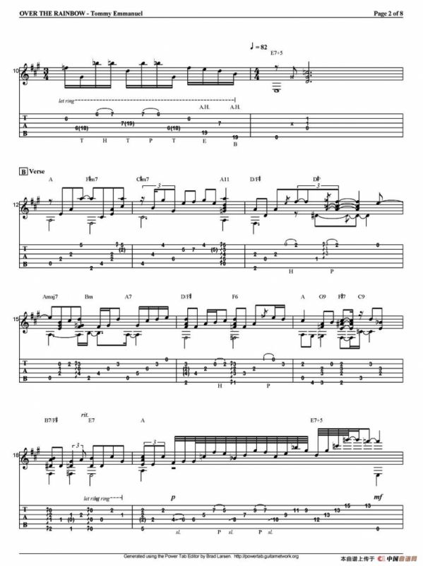 tommy emmanuel：over the rainbow（指弹吉他）