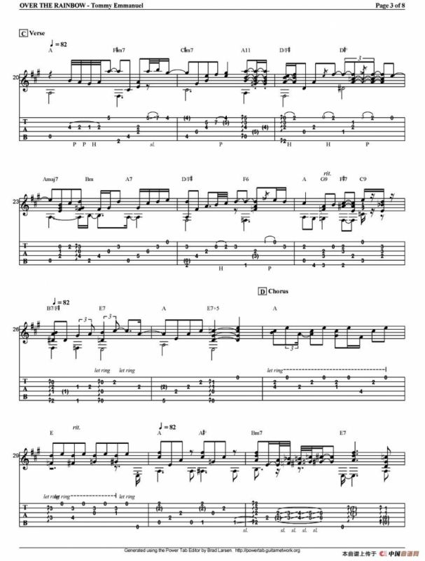 tommy emmanuel：over the rainbow（指弹吉他）