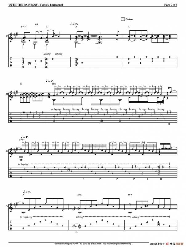 tommy emmanuel：over the rainbow（指弹吉他）