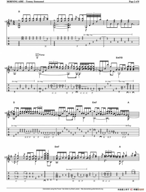 tommy emmanuel：morning aire（指弹吉他）