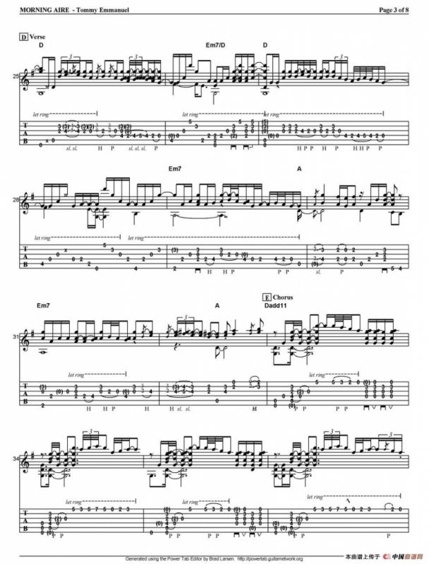 tommy emmanuel：morning aire（指弹吉他）