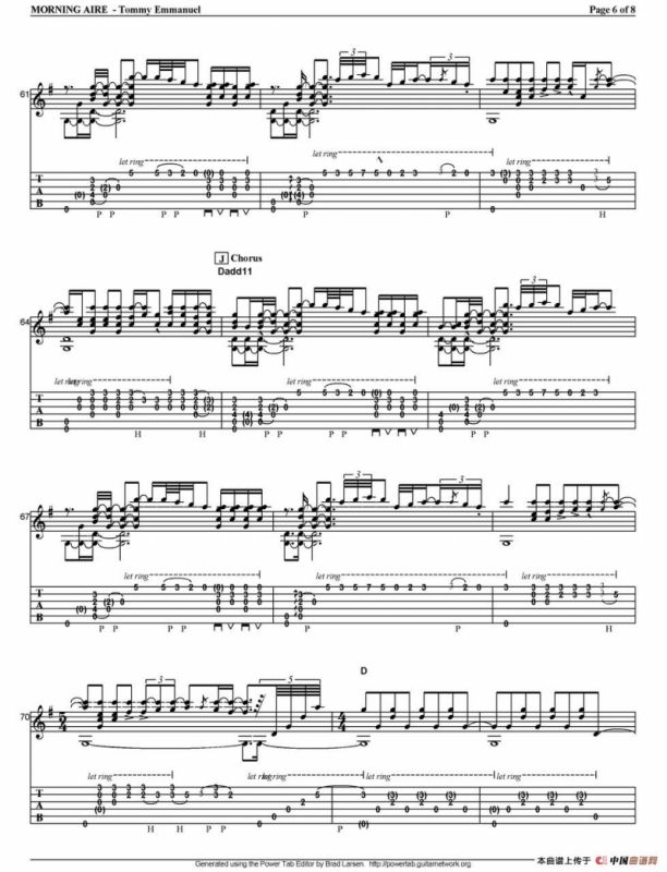 tommy emmanuel：morning aire（指弹吉他）