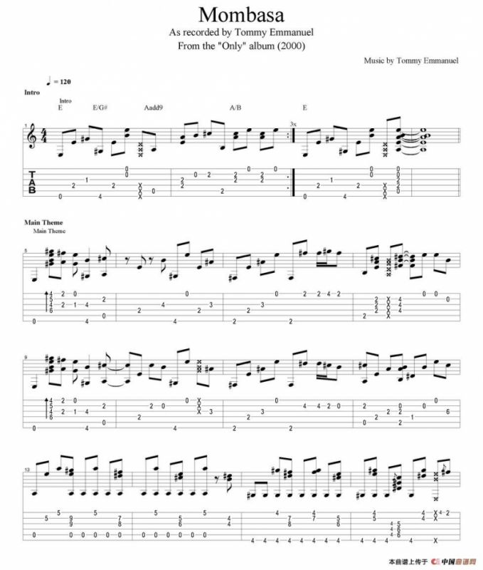 tommy emmanuel：mombasa version-2（指弹吉他）
