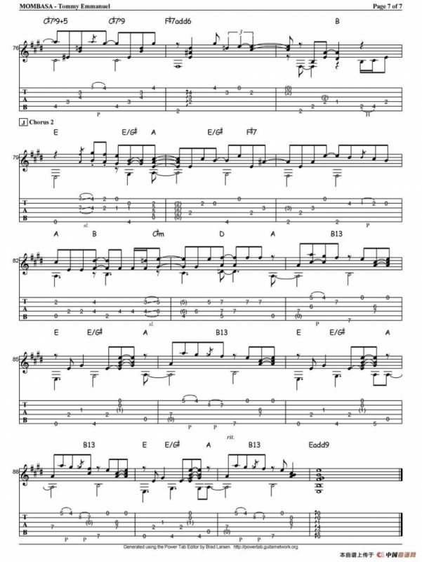 tommy emmanuel：mombasa（指弹吉他）