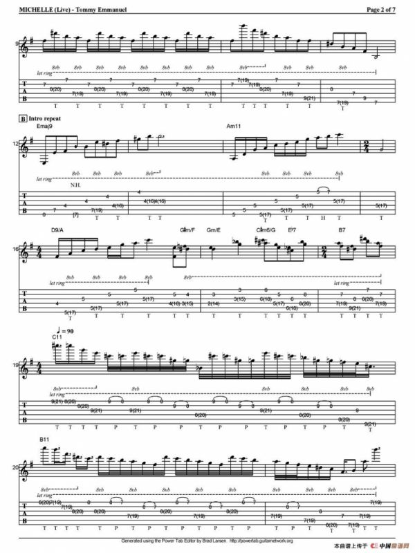 tommy emmanuel：michelle （live）（指弹吉他）