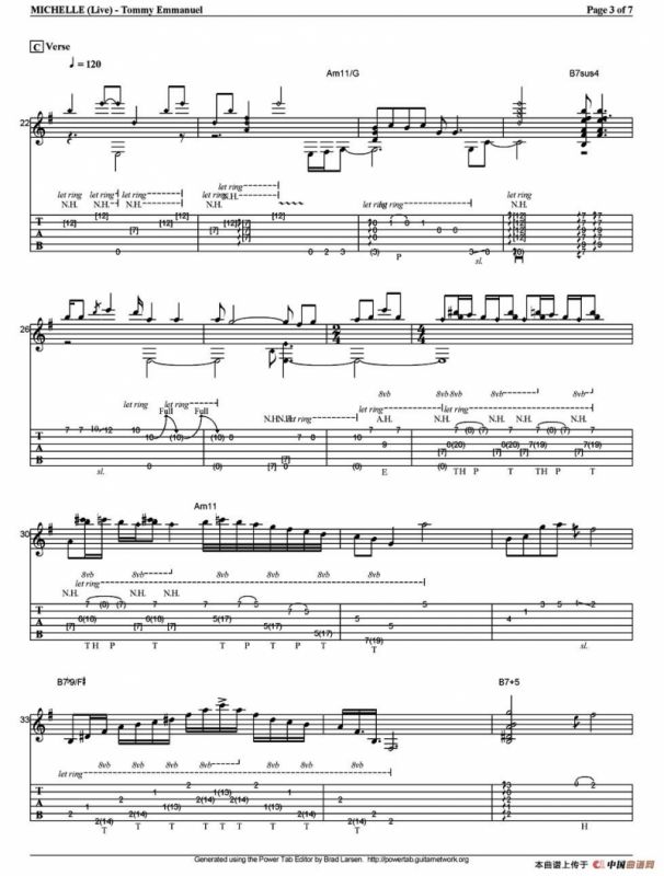 tommy emmanuel：michelle （live）（指弹吉他）