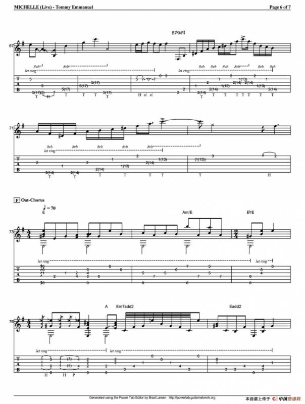 tommy emmanuel：michelle （live）（指弹吉他）
