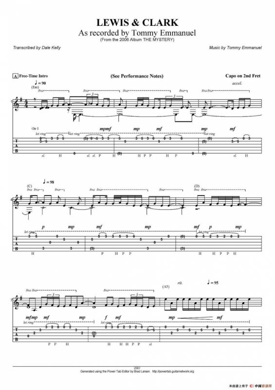 tommy emmanuel：lewis and clark（指弹吉他）