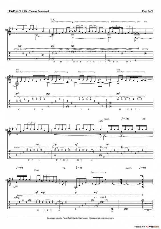 tommy emmanuel：lewis and clark（指弹吉他）