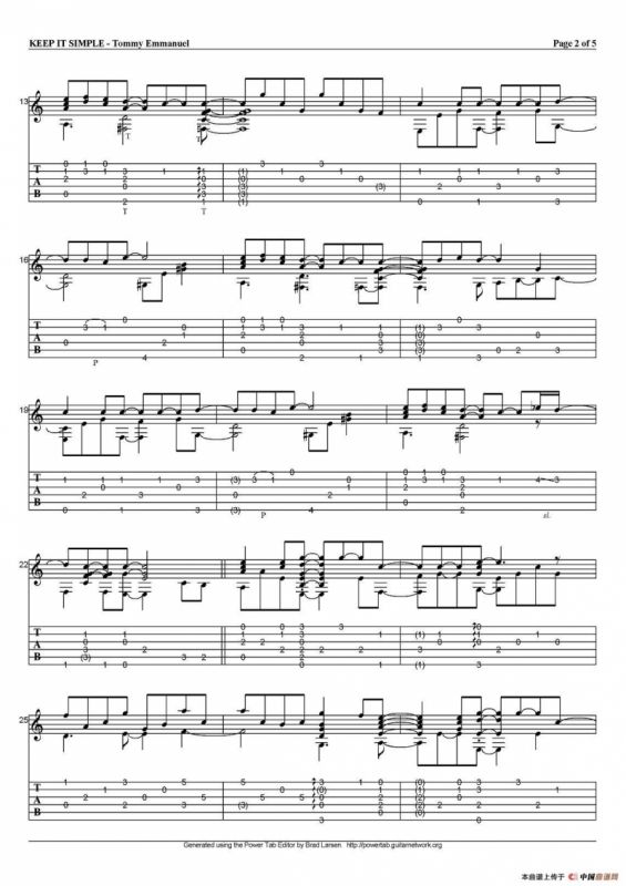 tommy emmanuel：keep it simple（指弹吉他）