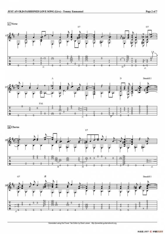 tommy emmanuel：just an old fashioned love song（指弹吉他）