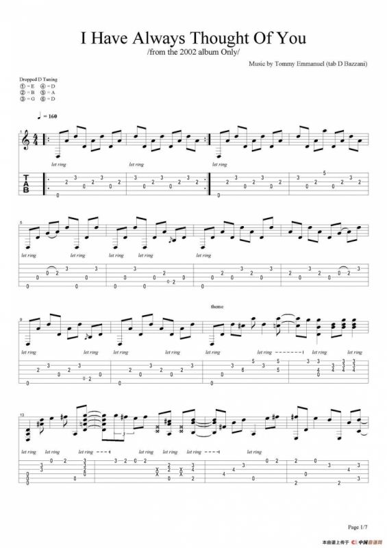 tommy emmanuel：i have always thought of you version 2（指弹吉他）