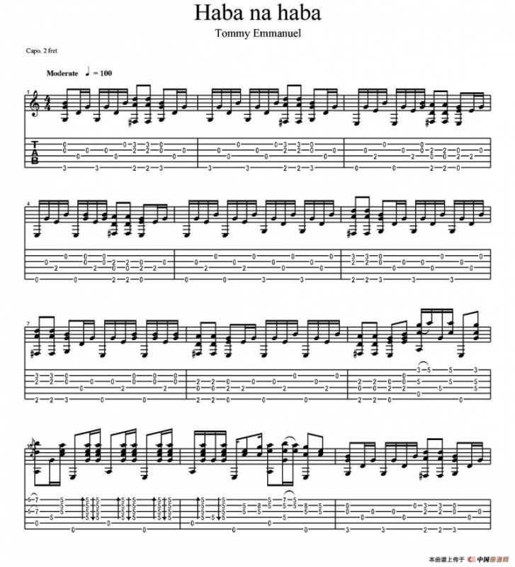 tommy emmanuel：haba na haba（指弹吉他）
