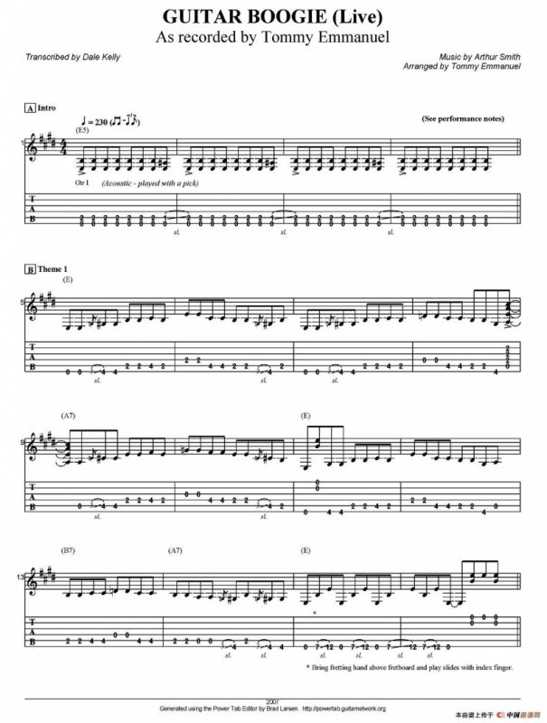 tommy emmanuel：guitar boogie live at woodsong（指弹吉他）