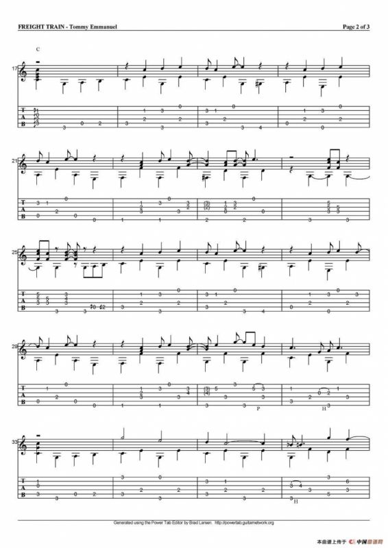 tommy emmanuel：freight train（指弹吉他）