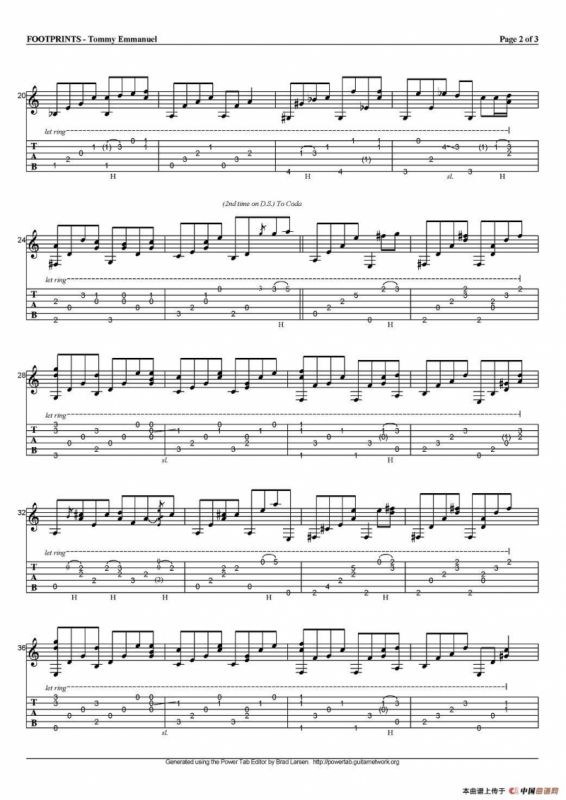 tommy emmanuel：footprints（指弹吉他）