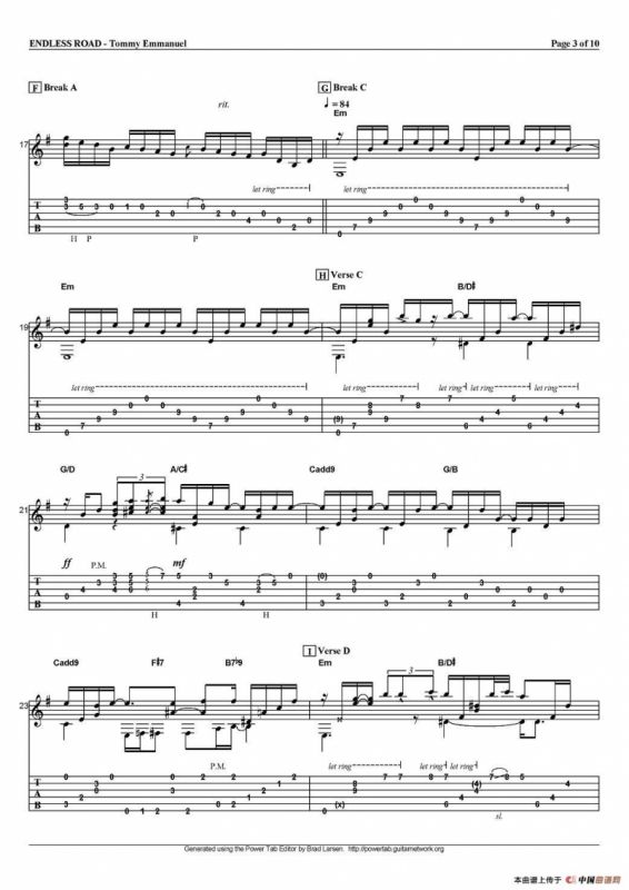 tommy emmanuel：endless road（指弹吉他）