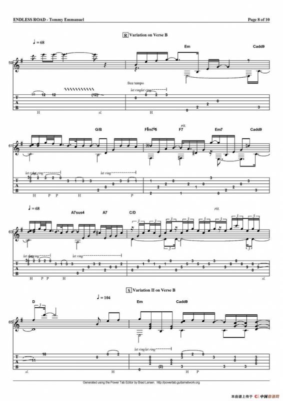 tommy emmanuel：endless road（指弹吉他）