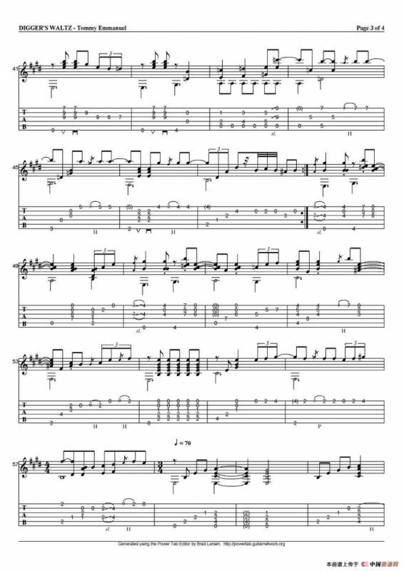 tommy emmanuel：diggers waltz（指弹吉他）