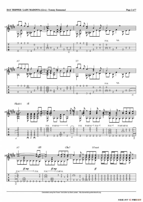 tommy emmanuel:day tripper/lady madonna（指弹吉他）