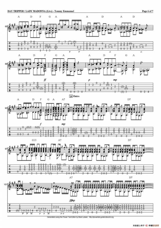 tommy emmanuel:day tripper/lady madonna（指弹吉他）