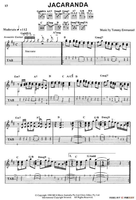 tommy emmanuel：JACARANDA（指弹吉他）