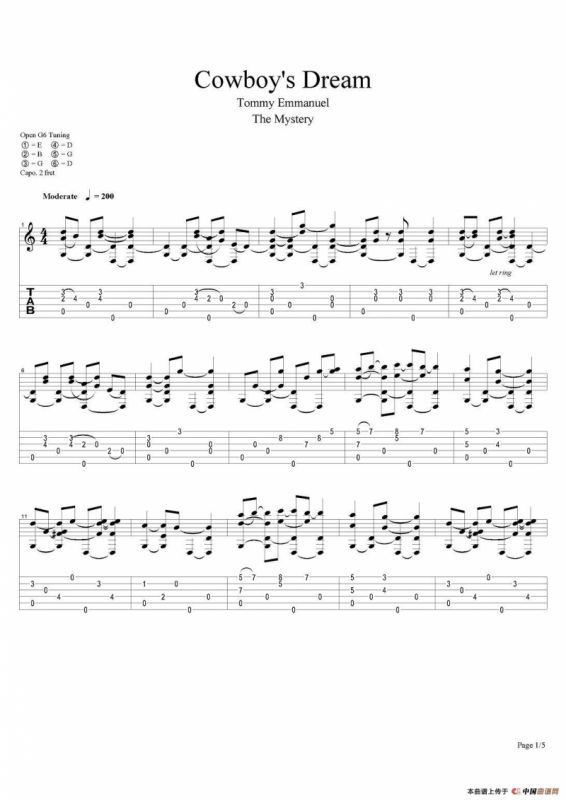 tommy emmanuel：cowboy‘s dream（指弹吉他）