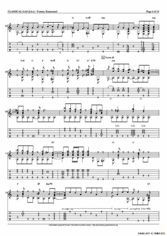 tommy emmanuel：classical gas（指弹吉他）