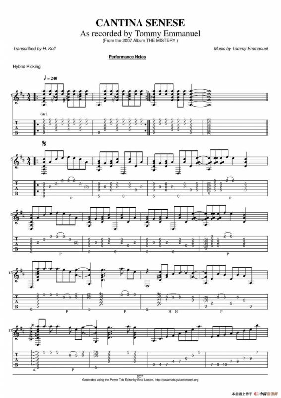 tommy emmanuel：cantina senese version-2