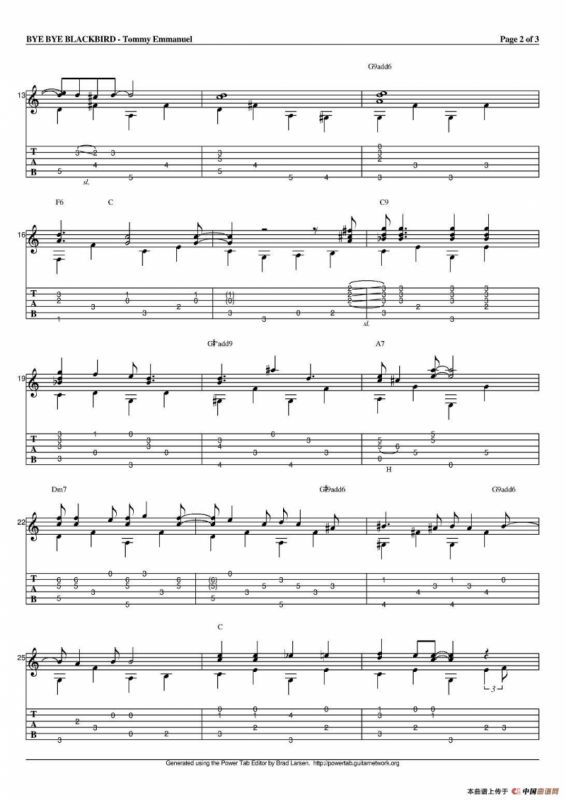 tommy emmanuel：bye bye blackbird（指弹吉他）