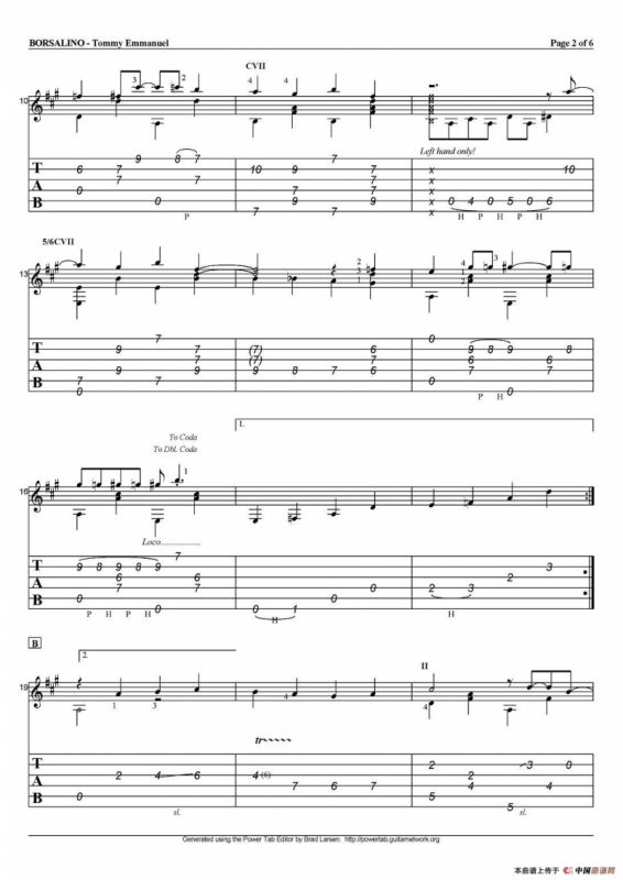 tommy emmanuel：borsalino（指弹吉他）