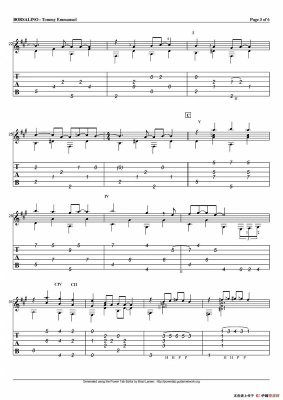 tommy emmanuel：borsalino（指弹吉他）