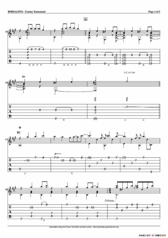 tommy emmanuel：borsalino（指弹吉他）