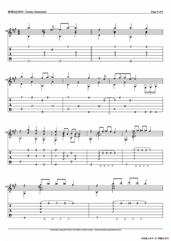 tommy emmanuel：borsalino（指弹吉他）