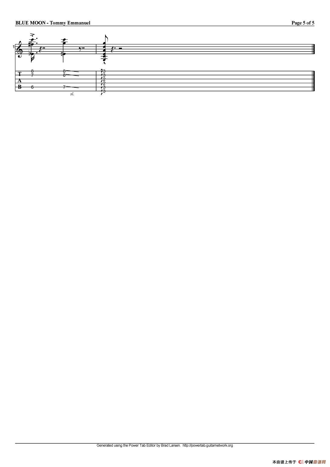 tommy emmanuel：blue moon（指弹吉他）