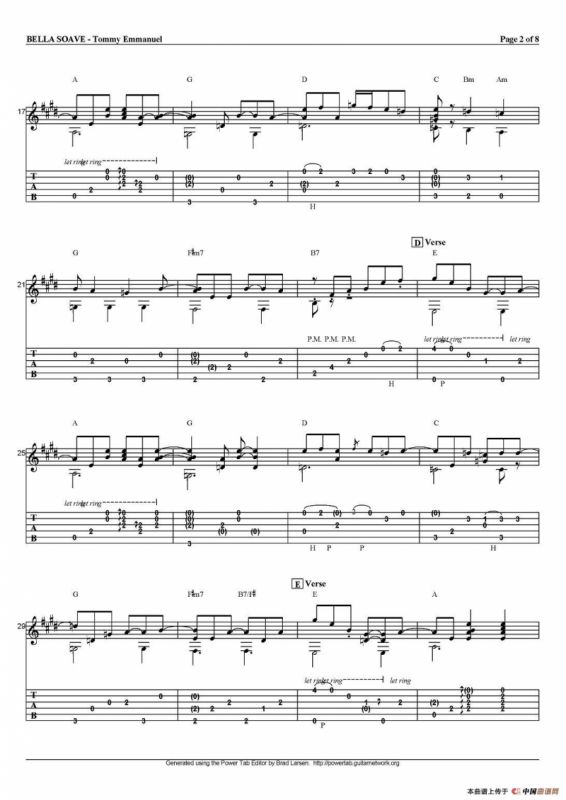 tommy emmanuel：bella soave