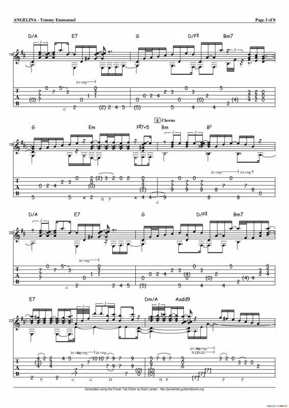 tommy emmanuel：angelina（指弹吉他）