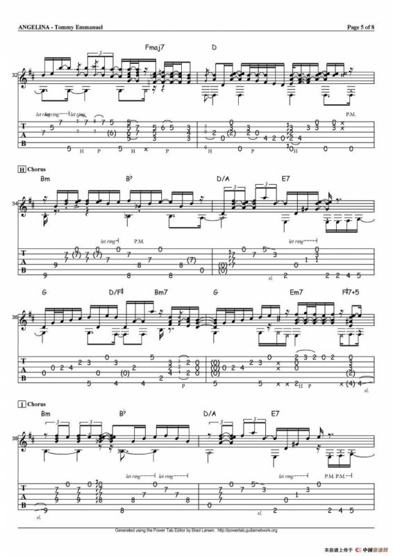 tommy emmanuel：angelina（指弹吉他）