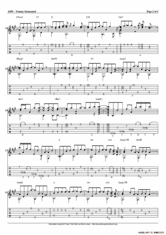 tommy emmanuel：amy（指弹吉他）