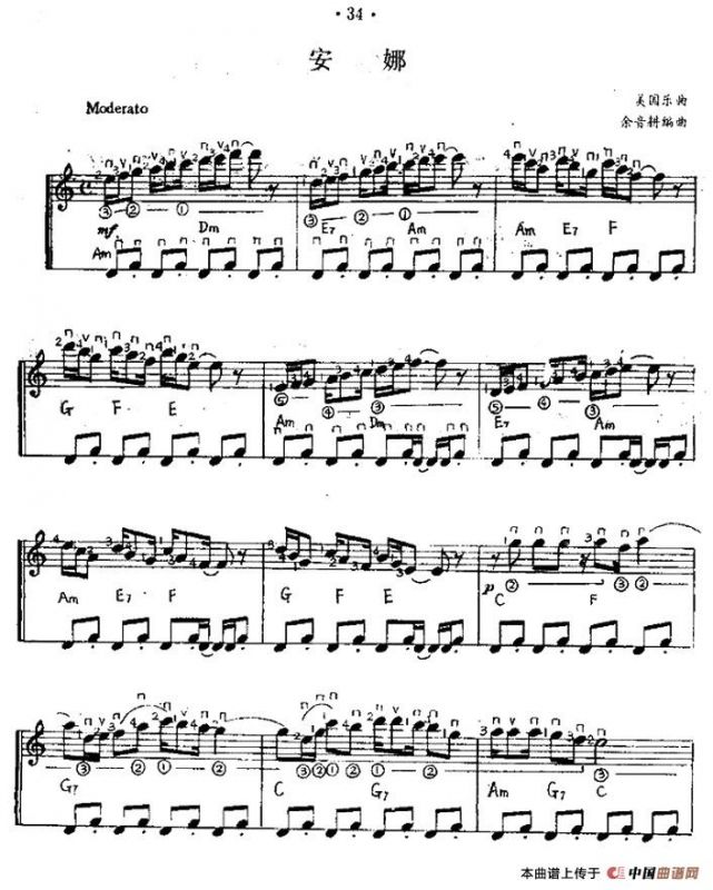 安娜（西班牙吉他匹克式独奏）