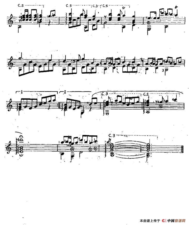 十五的月亮（西班牙吉他古典式独奏）