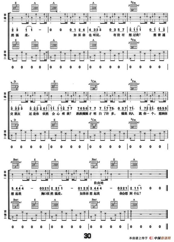 如果你也听说（双吉他）