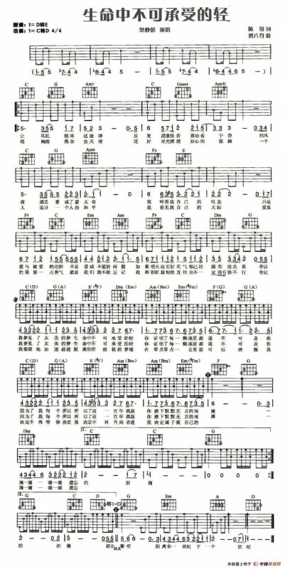 生命中不可承受的轻